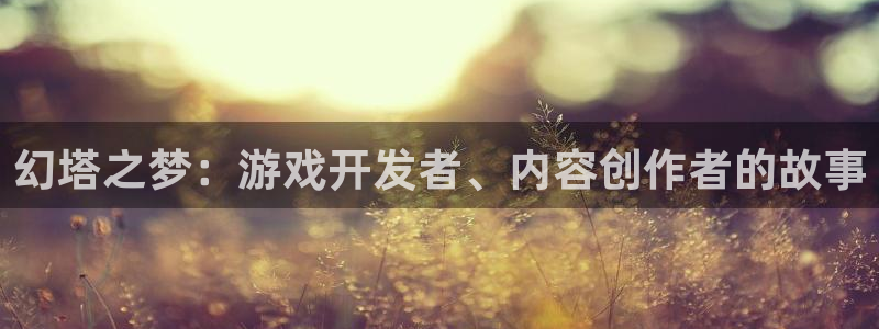 恩佐娱乐：幻塔之梦：游戏开发者、内容创作者的故事
